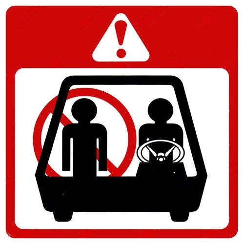 DECAL-100 Decal (No Passenger) For Hyundai Forklifts