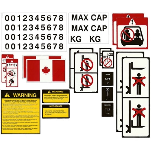 DECAL-KIT-CANADA Universal Decal Kit (Canadian) For Doosan Forklifts