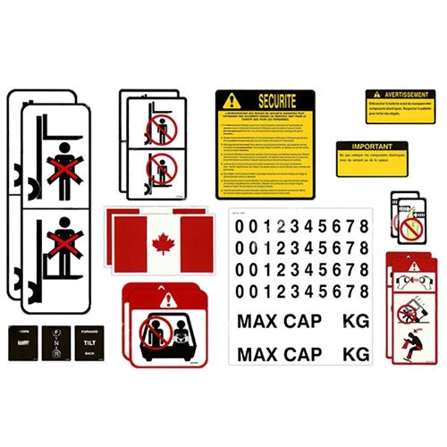 DECAL-KIT-FRENCH Universal Decal Kit (French) For Doosan Forklifts